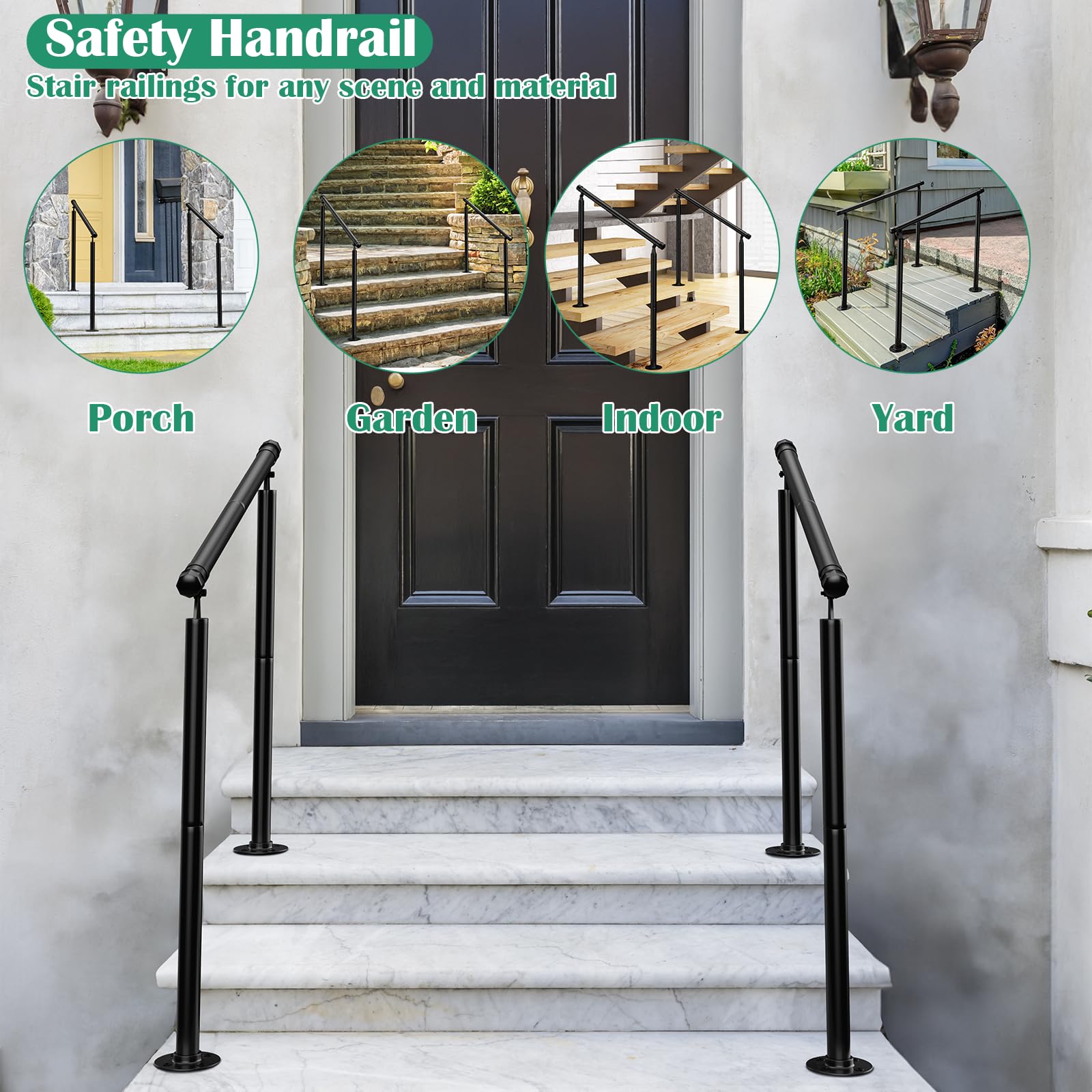 Pasamanos De Escalera De 30 Cm, Pasamanos De Madera Antideslizantes De  Seguridad Para Interiores Pasamanos De Jardin Montados En La Pared  Barandillas De Cubierta Varilla Zefeiwu 8390614392847, image size:1600x1600