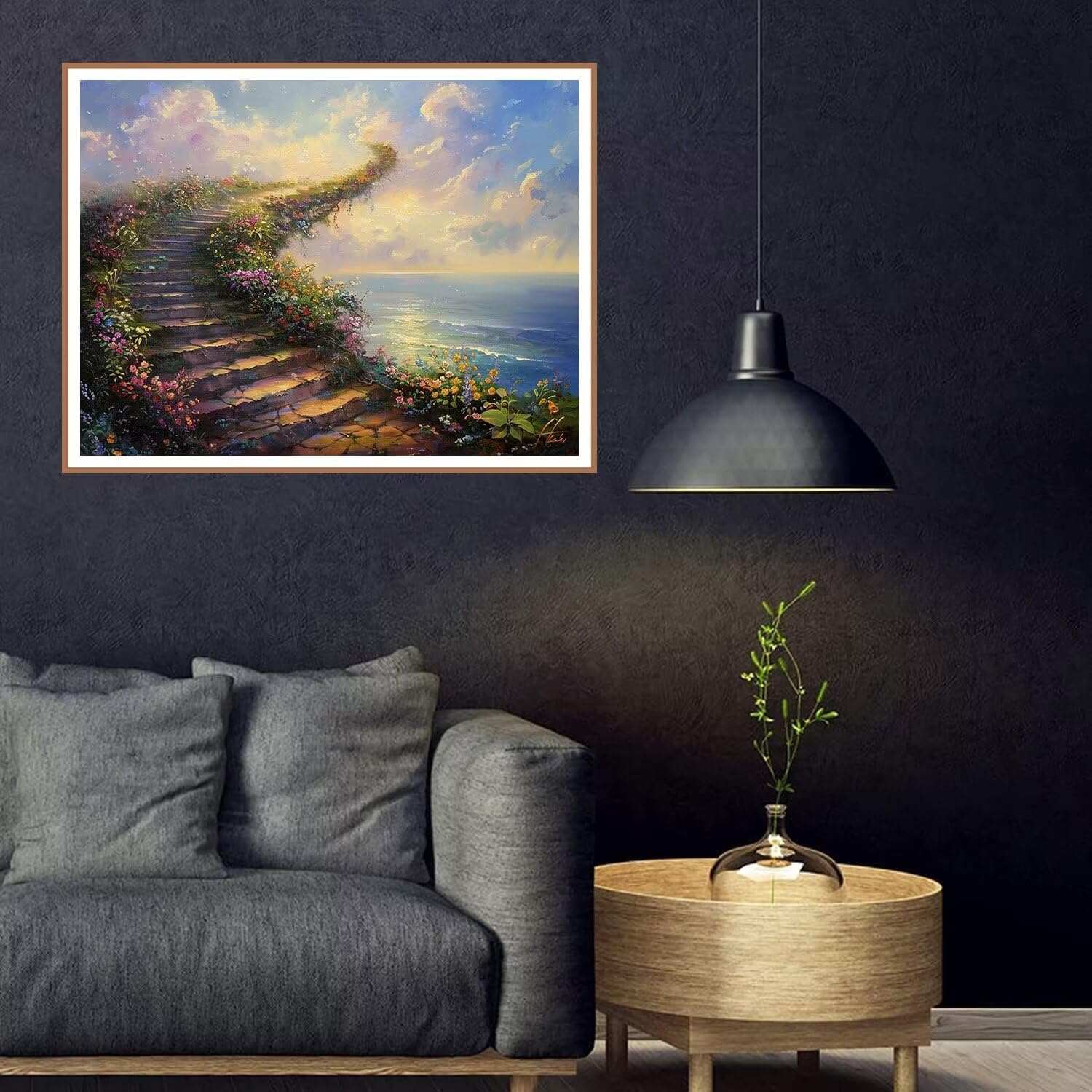 Diamond Painting Ozean, 5D Diamond Painting Erwachsene Landschaft Diamant Painting Bilder mit Diamond Painting Zubehör, DIY Malen nach Zahlen Crystal art Basteln, für Deko Wohnzimmer 100x150cm S2-162