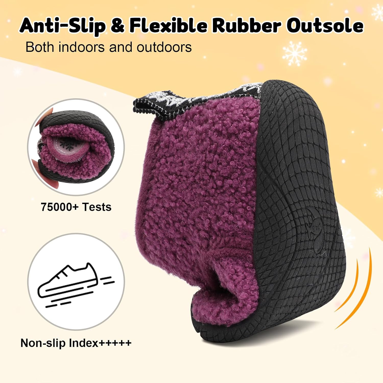 JOINFREE Toddler Slippers Boys Girls House Fleece Booties Baby Warm Winter Boots Kids Bedroom Indoor Shoes Cozy Outdoor Walking Shoes - Image 6