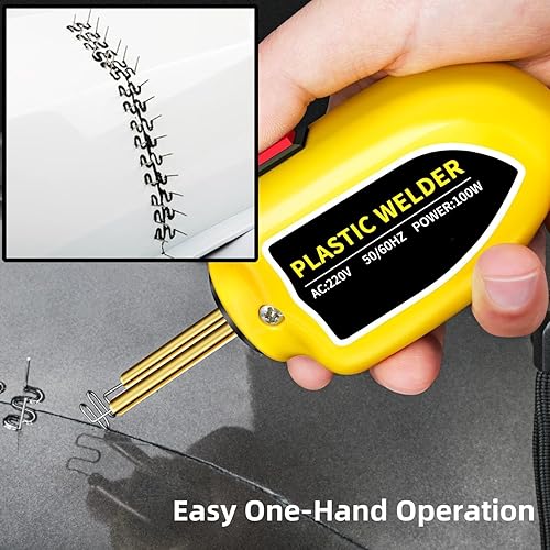 Miniatura 5 de Kit de soldadura de plástico portátil de 100 W, kit de soldadura de reparación de plástico de 110 V, kit de pistola de soldadura de plástico con 200