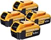 Batería 20V Max de larga duración 6.0Ah de repuesto para baterías Dewalt 4-Pack | Compatible con herramientas eléctricas y cargadores Dewalt 20V, reemplaza baterías Dewalt 20V DCB206/205/204/203/201, ideal para uso doméstico 1