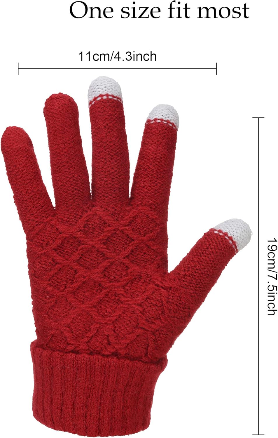 SATINIOR 6 Pairs Women Winter Touch Screen Gloves Warm Fleece Lined Knit Winter Gloves with Touchscreen Fingers - Image 5