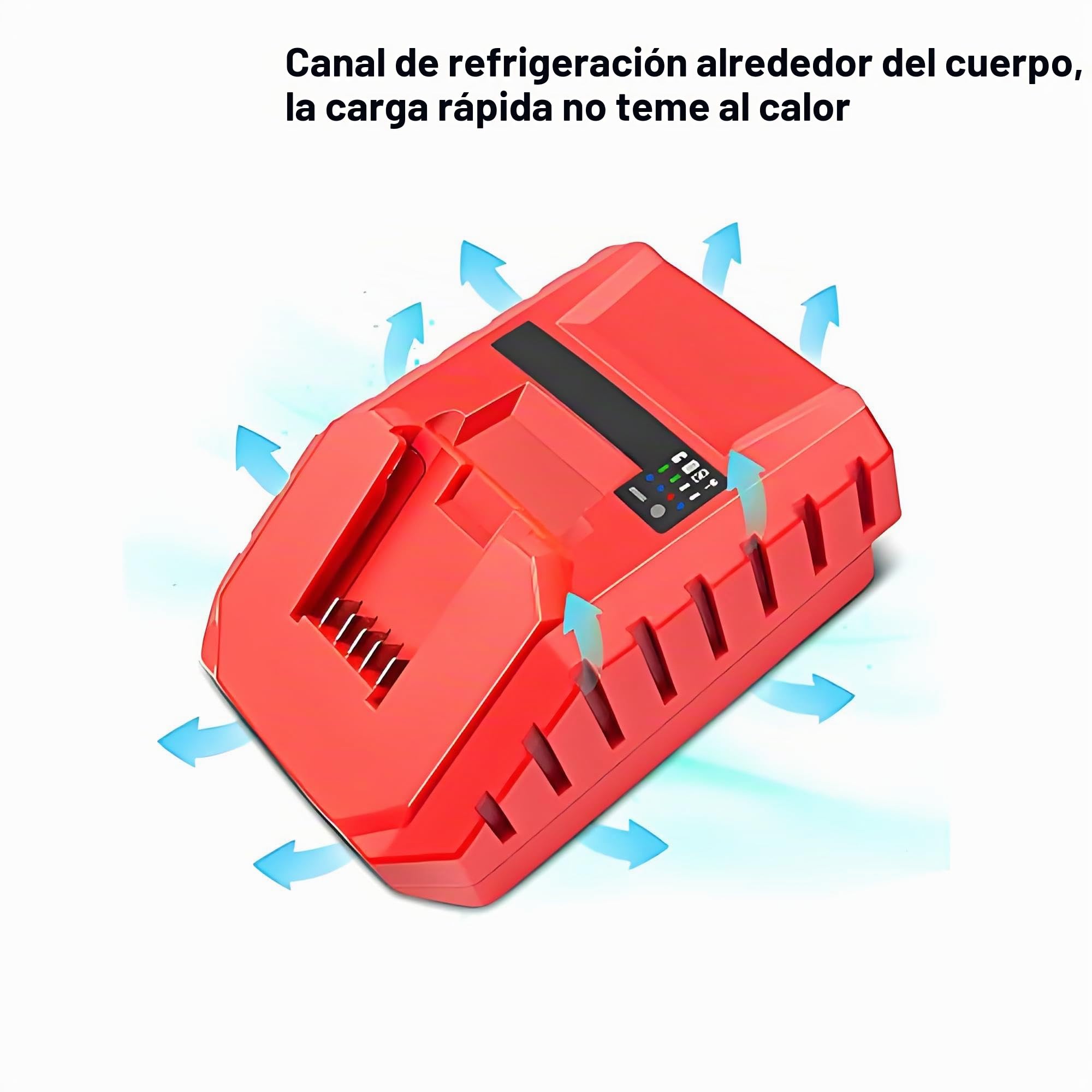 Cargador de Batería 100‑240V Cargador Portátil de Repuesto Accesorios para Herramientas Eléctricas para Hilti Salida 10.8V 4A(EU Plug)