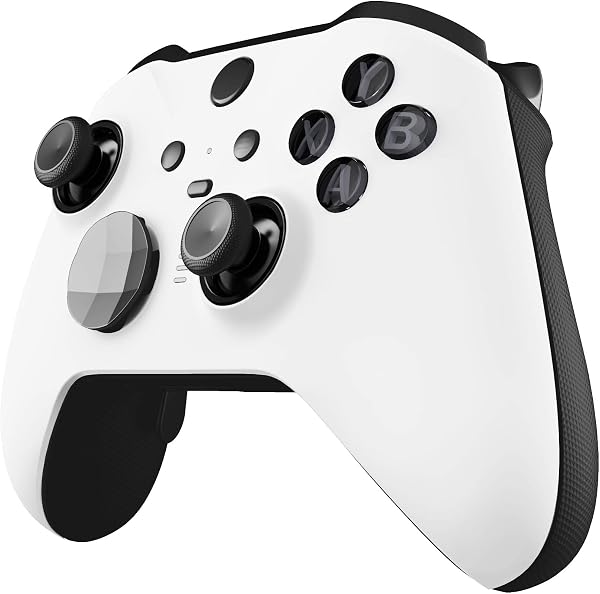 eXtremeRate Coque Avant de Remplacement pour Xbox One Elite Series 2 Manette, Coque Avant Customisé avec Anneaux pour Xbox One Elite Series 2 Manette, Modèle 1797, Blanc - 5