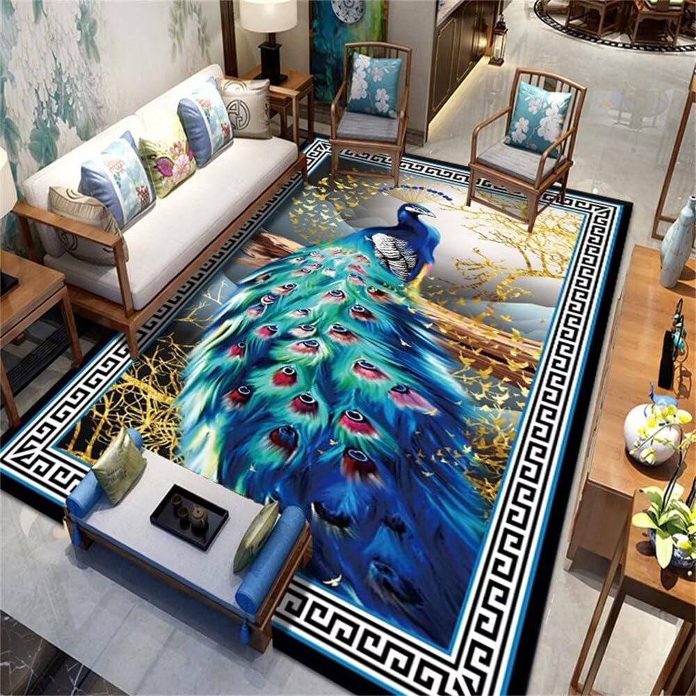 Tapis extérieur résistant aux taches 200x280cm pour protéger le sol du salon et terrasse