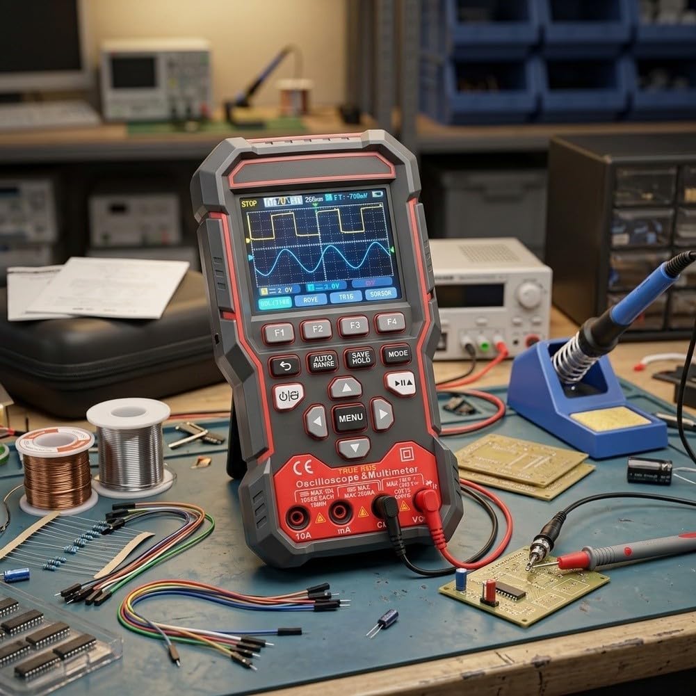 3-in-1 Oszilloskop Multimeter HT180A Dual-Kanal Signalgenerator