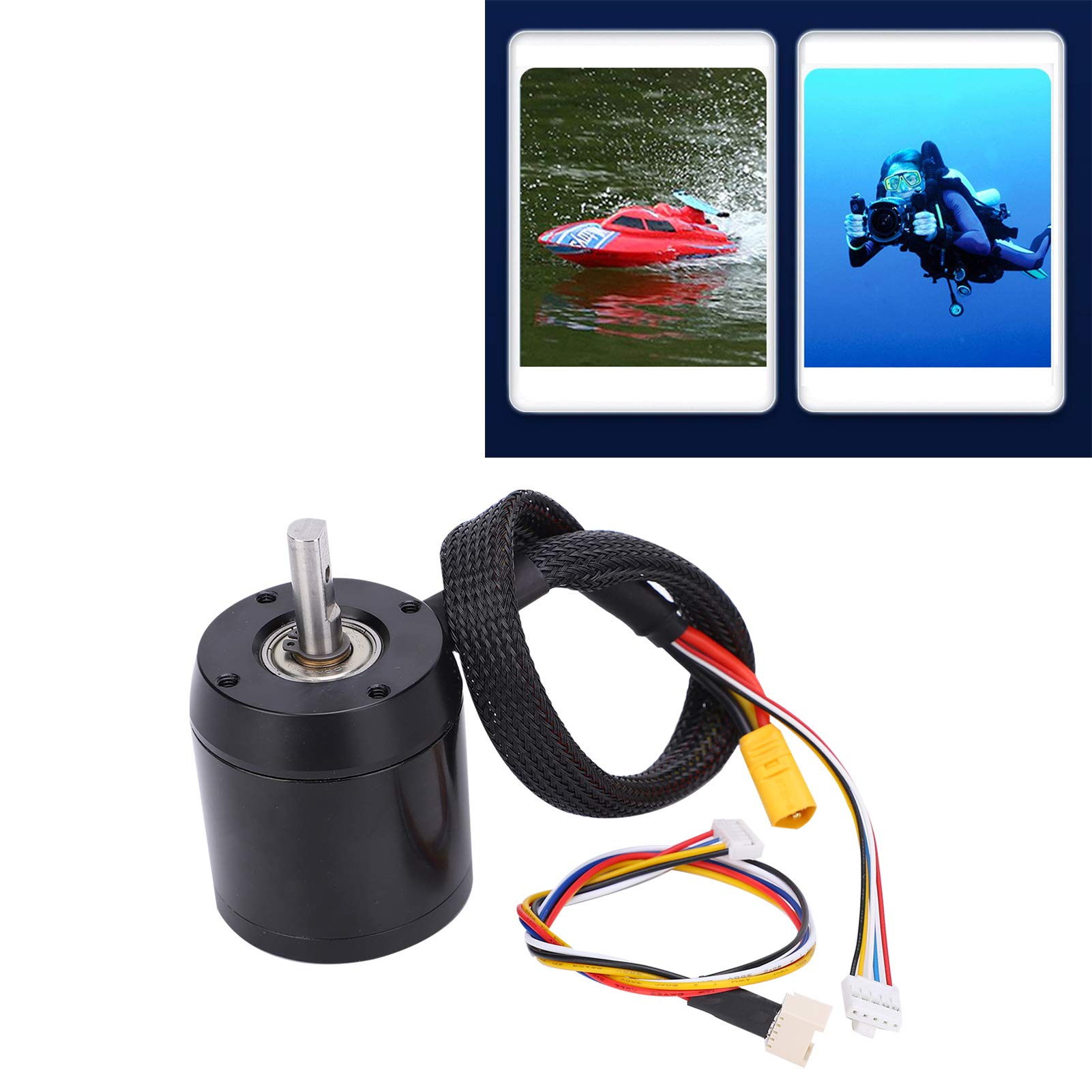 ViaGasaFamido Motor sin escobillas del motor del coche RC, teledirigido para el modelo de coche monopatines Drone impermeable DC36V 200KV 1380W,motor dedicado