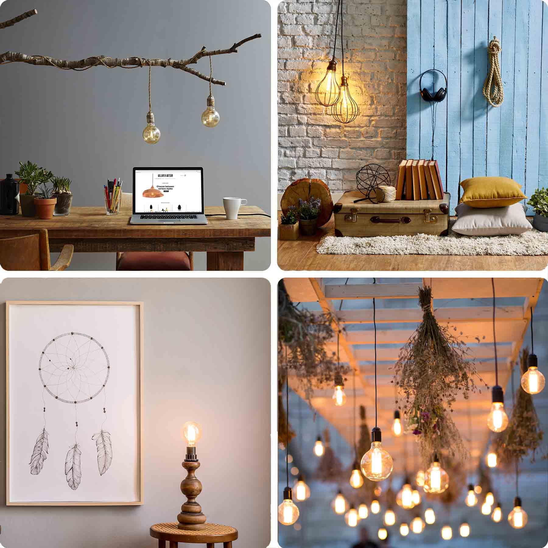 William & Watson Lampadina LED E27 dimmerabile Edison a filamento, stile retrò, con vetro fumé a forma di scultura, 4 W (equivalente a 40 W), ambra, (Melt125AMB4W)