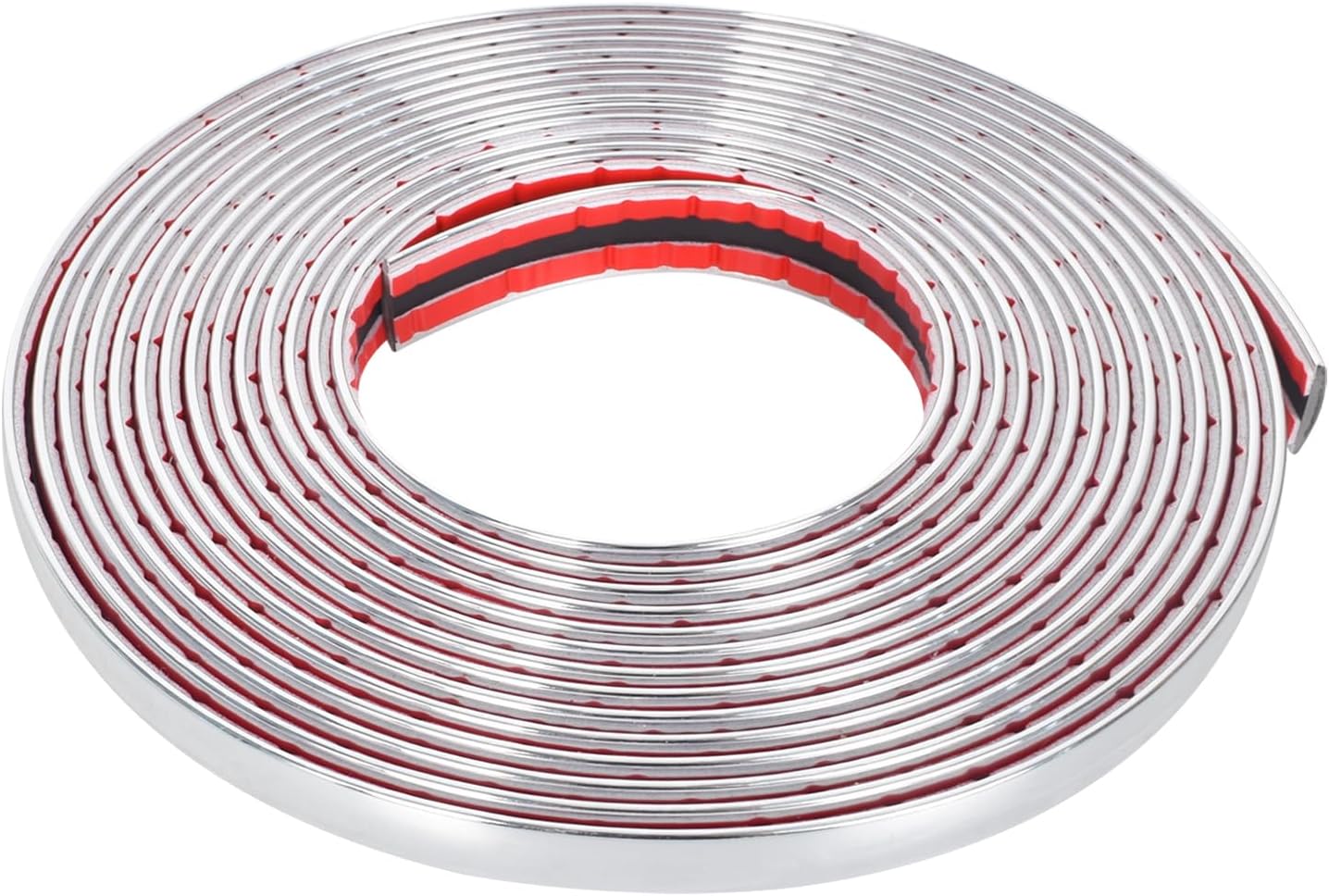 Zimoer Chrome Trim Flexible DIY Tape, Car Styling Moulding Strip, Silver Van Truck Detail Edging Protect Sticker, Interior Accessories Strips (10mm x 5m)