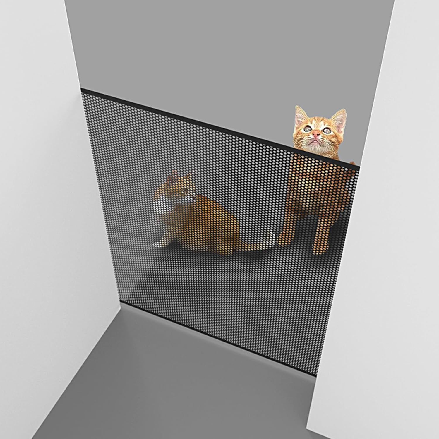 Retractable Pet Gate - Automatic Mesh Isolation Net, Multifunctional Easy Install Pet Barrier for Stairs, Doorways, Hallways, and Outdoor Use, Child Safety Accessory for Home Safety Solution