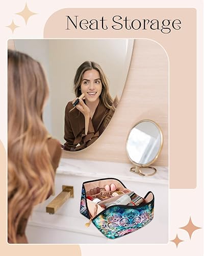 Miniatura 5 de Bistup Bolsa de maquillaje con cremallera media, 4-Bohemia, Mujer