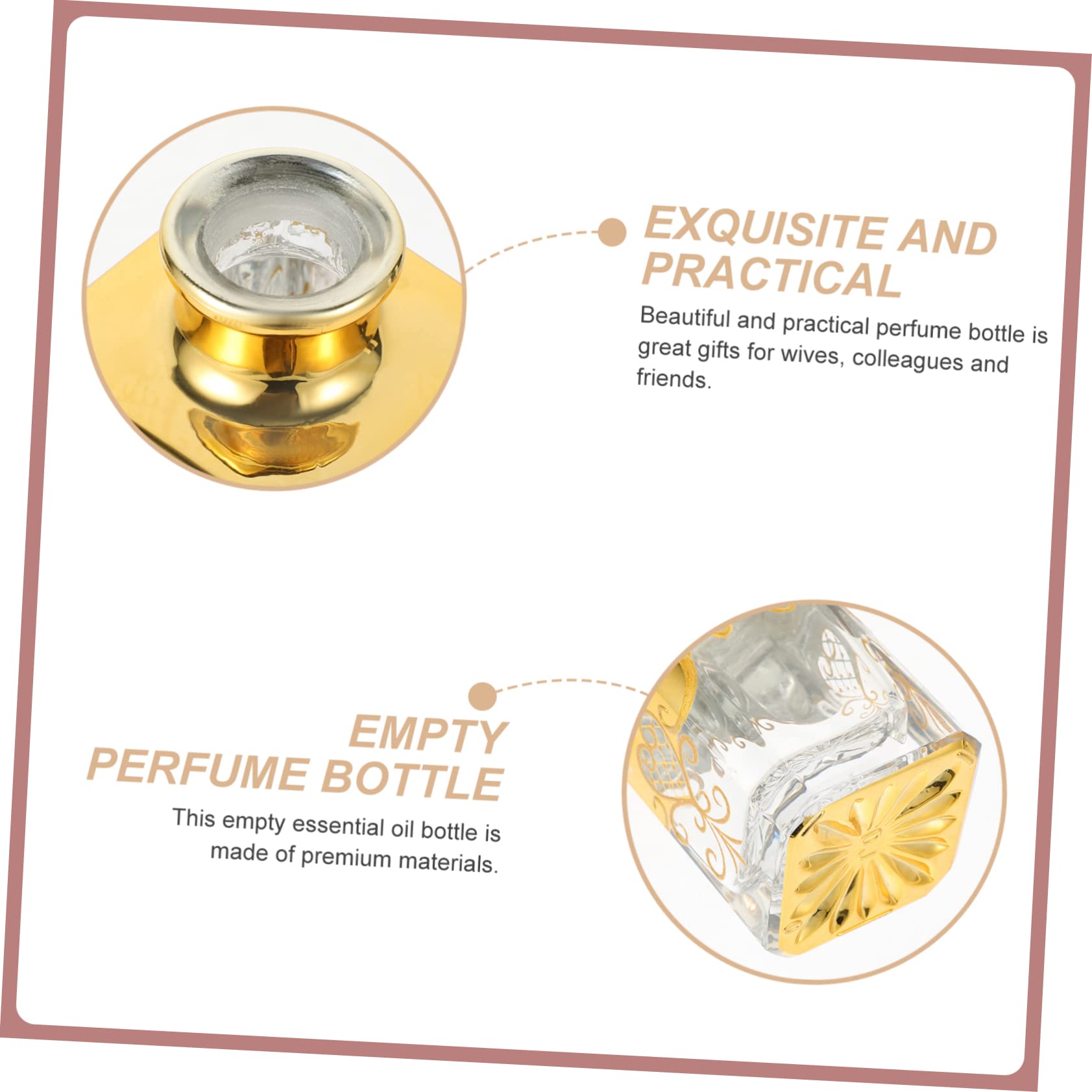 POPETPOP Dekorativer Parfümflakon 150ml aus Glas, Leer und Wiederbefüllbar | Klassisch, Stilvoll und Retro, Elegantes Design mit Luftdichtheit, zur Aufbewahrung