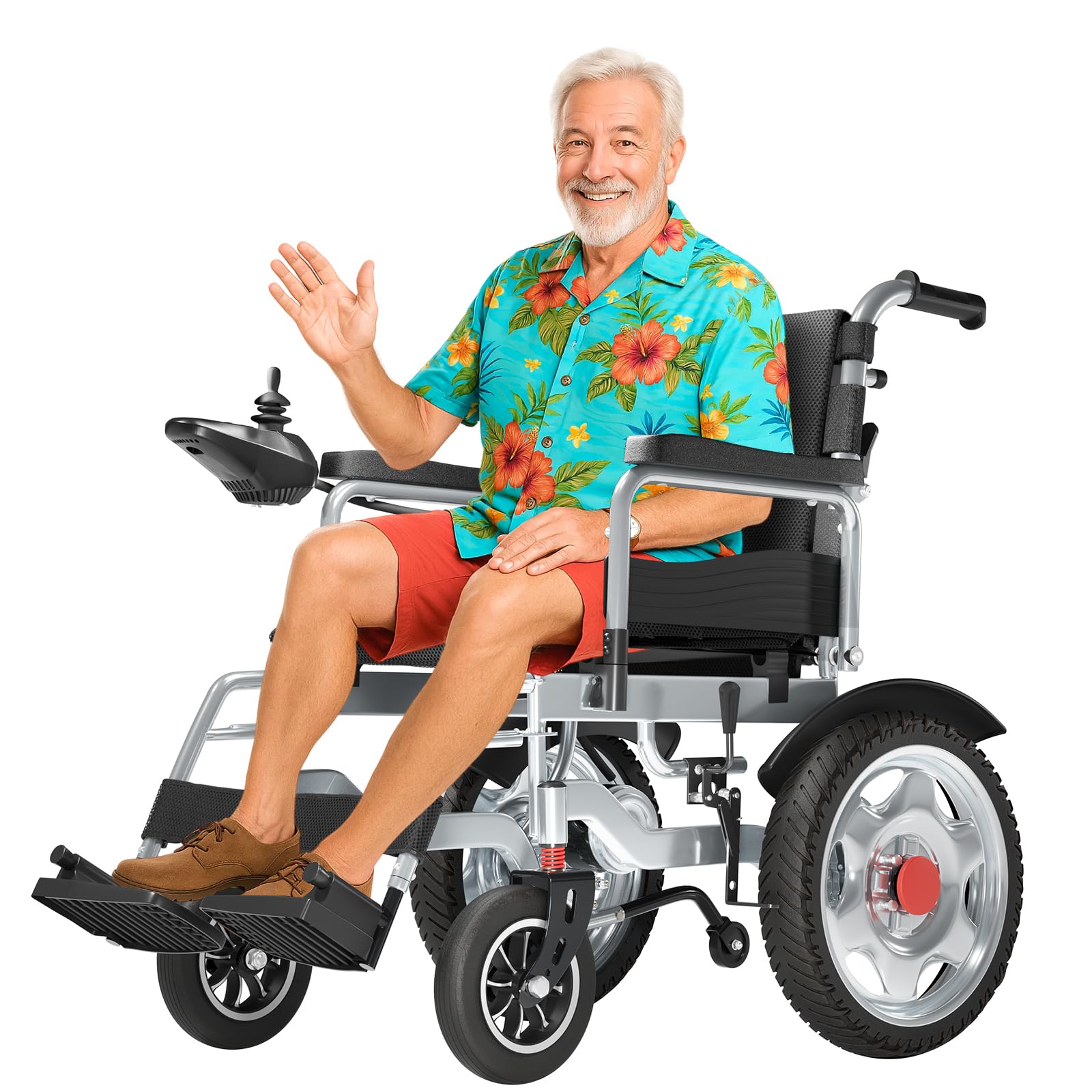 HomyKing Electric Wheelchairs for Adults, Foldable Electric Wheelchair, Travel Motorized Wheelchairs for Seniors, Compact Folding Power Wheelchair,