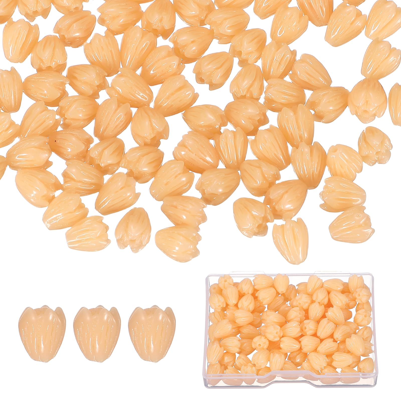 Perles fleur de jasmin avec boîte de rangement pour ne plus perdre vos perles DIY