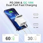 Pour Apple Watch Charger, 20W Double port USB C Wall Charger Plug Bloc de charge rapide pour iPhone, Chargeur de voyage pour iWatch Series Ultra10/9/8/7,Compatible avec iPhone 15/14/13 Series, blanc