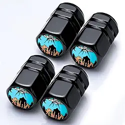 Pacote com 4 tampas de haste de válvula de pneu Bigfoot acessórios de carro de liga de alumínio à prova de ferrugem capas de poeira universais tampa de ar de pneu para carro, caminhão, SUV, bicicleta