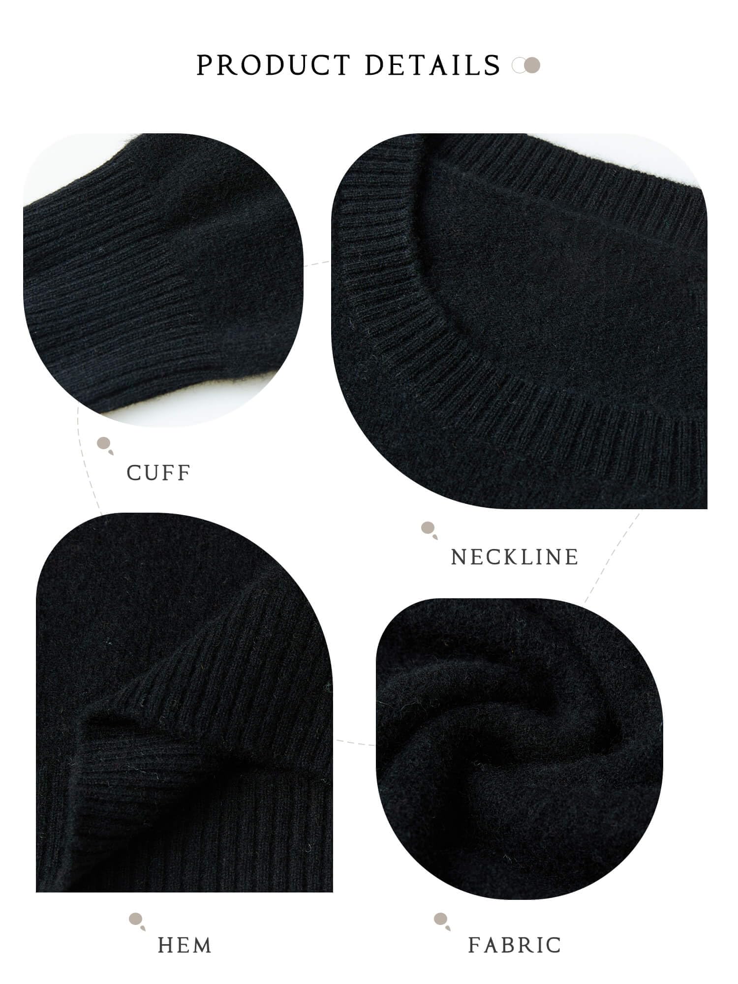 Chanyarn 100% Lana Merino Jersey Mujer Otoño Invierno Cálido Suave Cuello Redondo Manga Larga de Punto Jersey Suéter