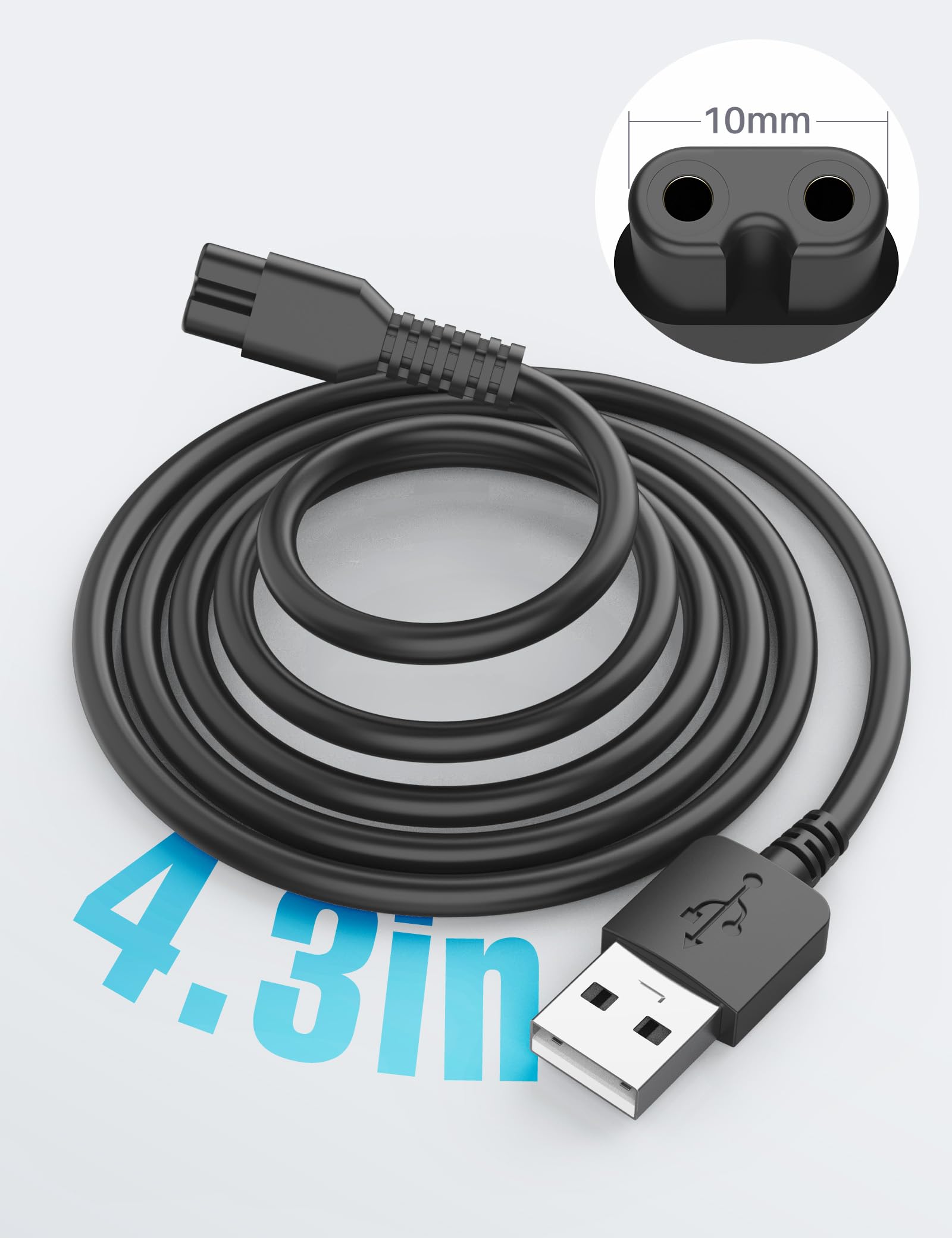 T POWER 5V Charging Cord For Bymore & Popchose Fabric Shavers - AC/DC Adapter Replacement Power Supply Cable - View #8