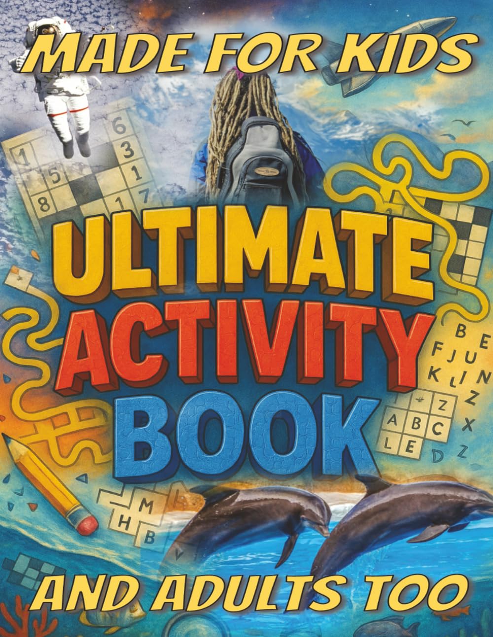 Ultimate Activity Book Made for Kids and Adults too: 100+ Fun-Filled Pages of Mazes, Word Search, Sudoku, Crossword Puzzles and Coloring Pages