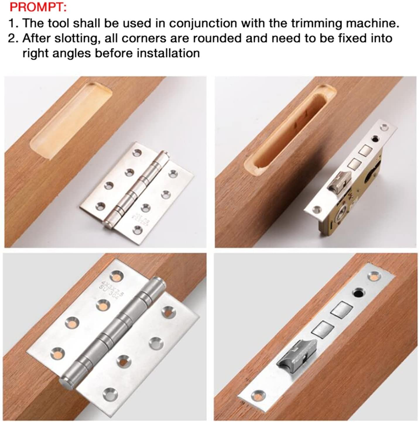 Multifunctional Wooden Door Hinge Bolt Hole Opener Trimming Machine Positioning Slotting Guide Plate Drilling,DIY Tools