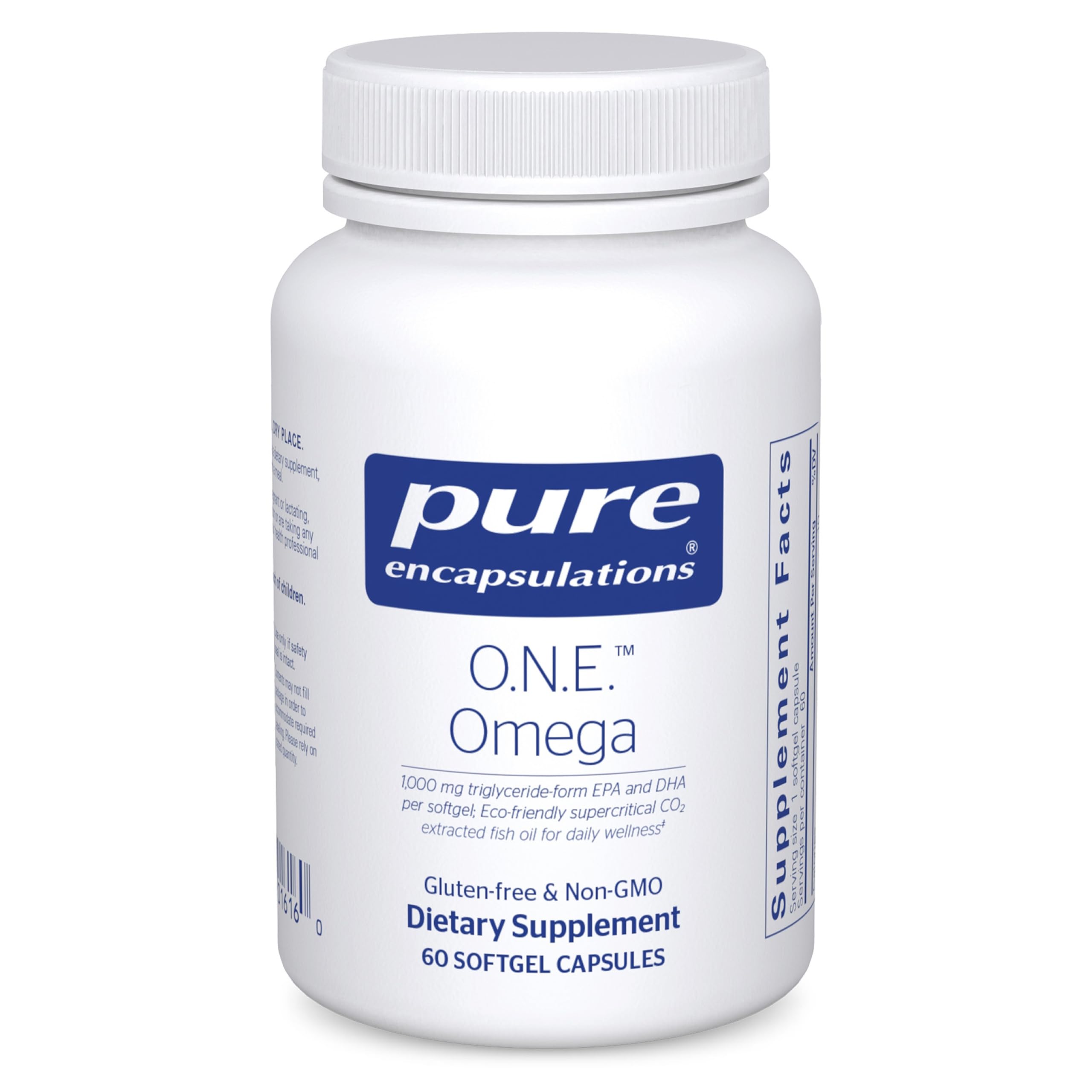 Pure Encapsulations - O.N.E.TM Omega - Fish Oil Capsules to Support Cardiovascular, Joint, Cognitive, and Skin Health* - 60 Softgel Capsules
