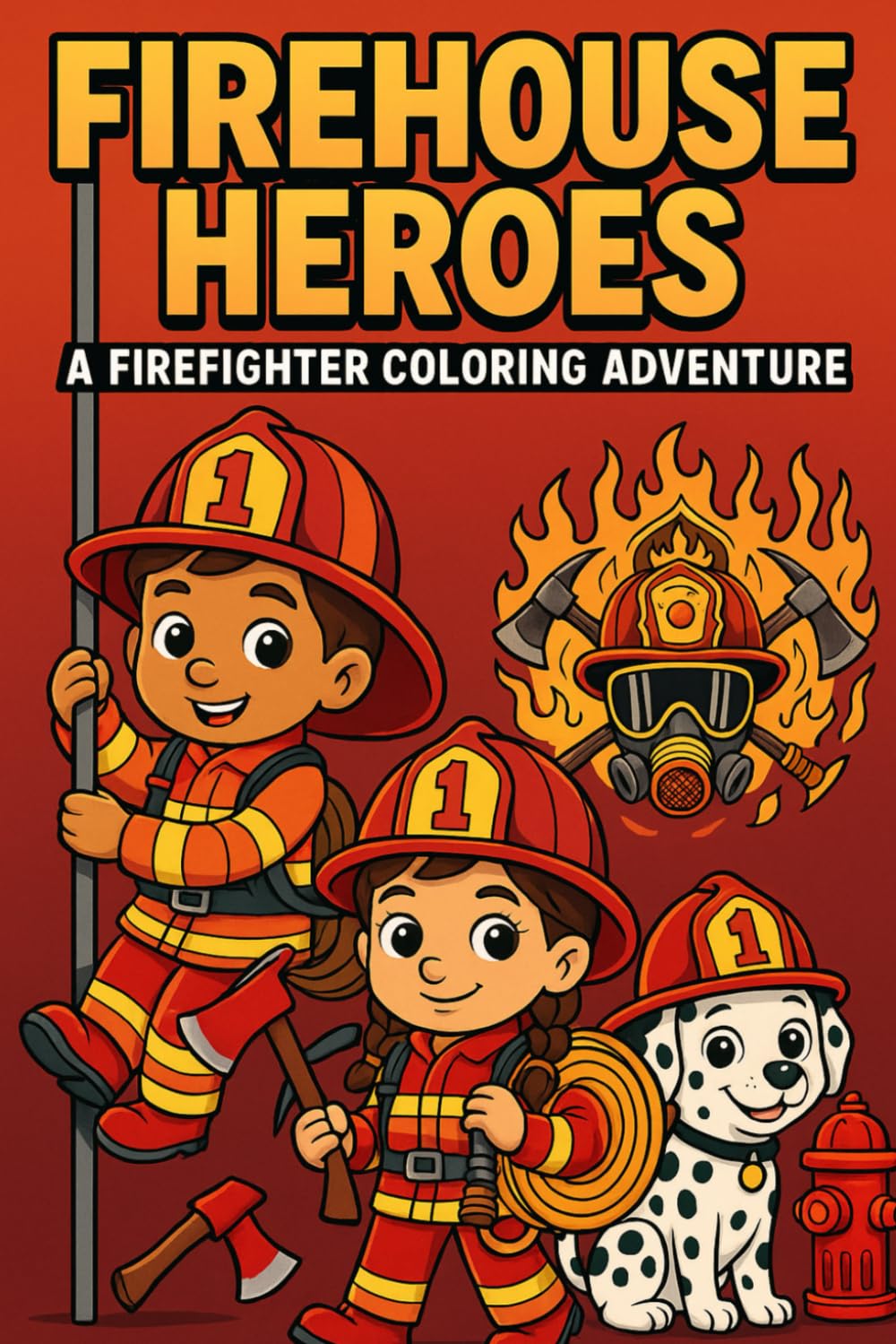 Firehouse Heroes: A Firefighter Coloring Adventure