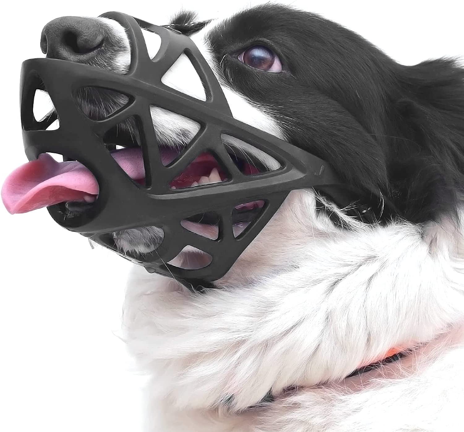 Dog Muzzle, Dog Mouth Cover Guard for Medium and Large Dogs, Anti Chewing and Biting, Basket Mouth Muzzle with Adjustable Strap, Medium
