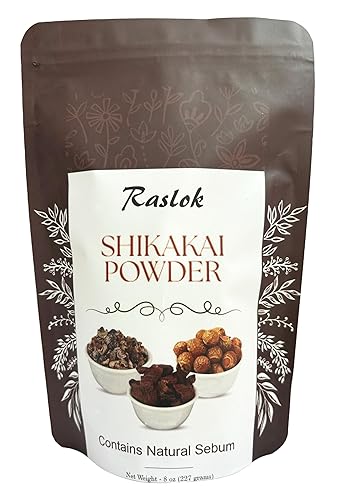 Shikakai Powder  Limpiador y acondicionador natural para el cabello, 100% puro Acacia concinna Fruit Pods Powder (8 onzas)