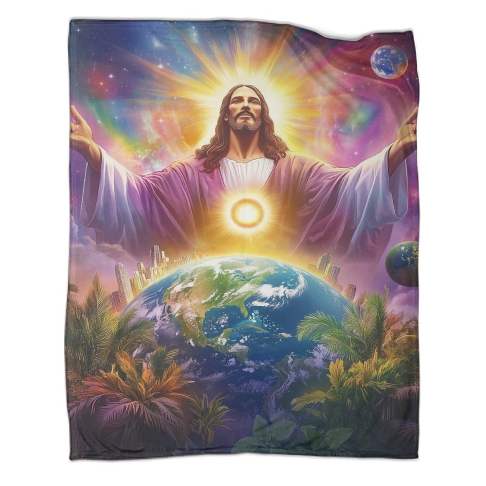 Couverture Jésus chaude et moelleuse pour un salon ou bureau cosy