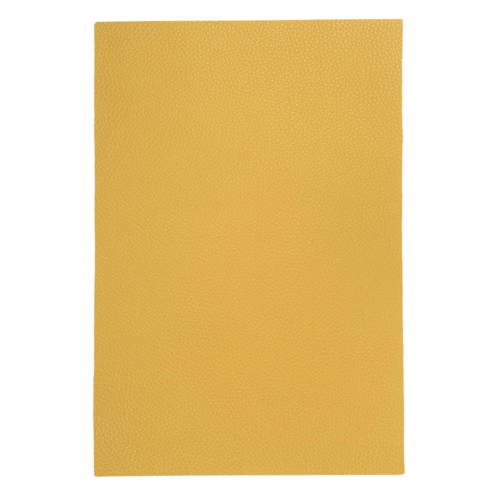 sourcing map Top Grain Leather Sheet 30cm x 20cm Natural Cow Leather 0.8mm Fabric Pieces for DIY Craft Furniture Office Belts Notebook Covers, Lemon Yellow