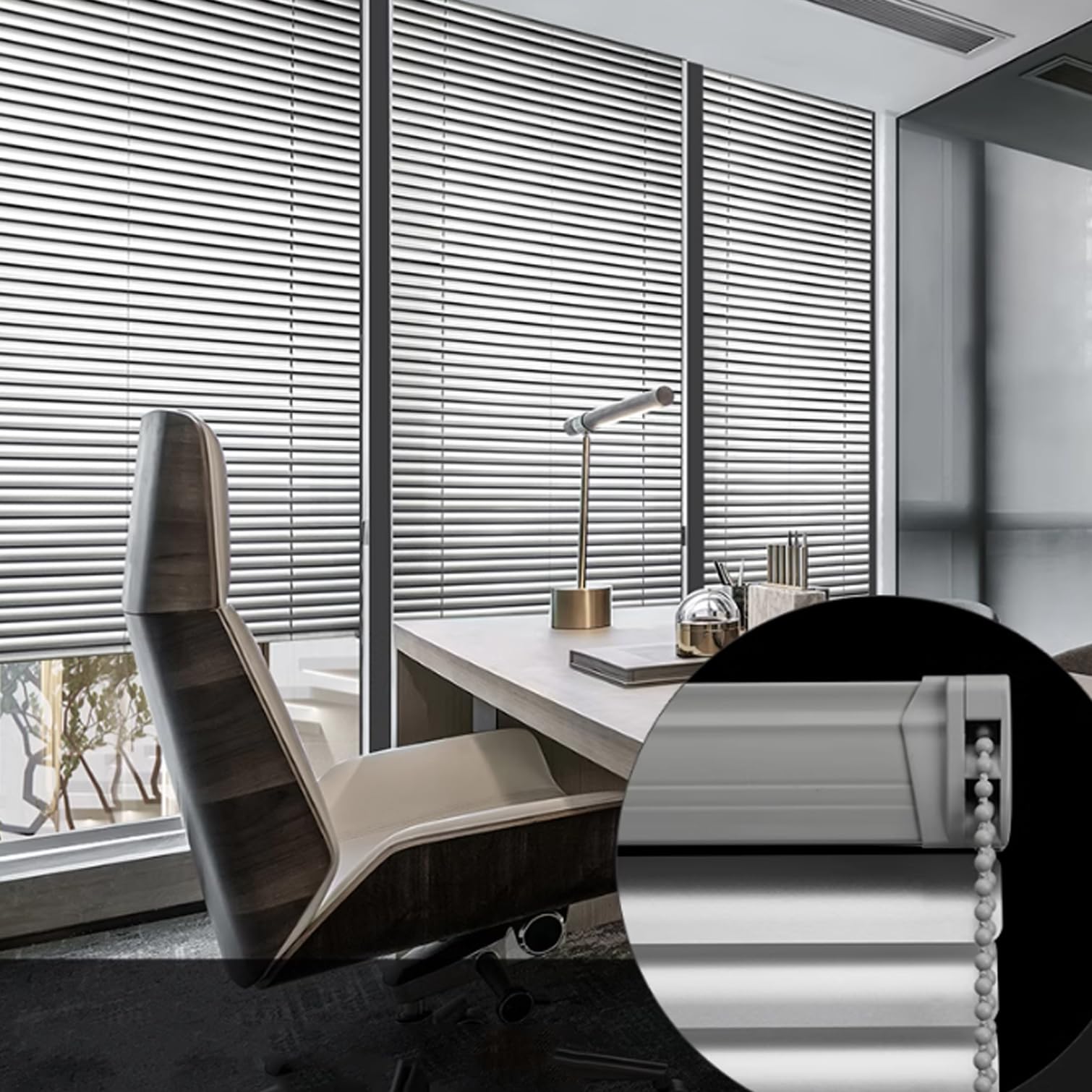 NIANXINN Tenda Veneziana In Alluminio Per Interni,Senza Foratura,Tende Orizzontali Lamelle Argento,Oscuranti Per Finestre,Colore/Dimensioni Personalizzati,Larghezza × Altezza (100cm X 120cm - 4
