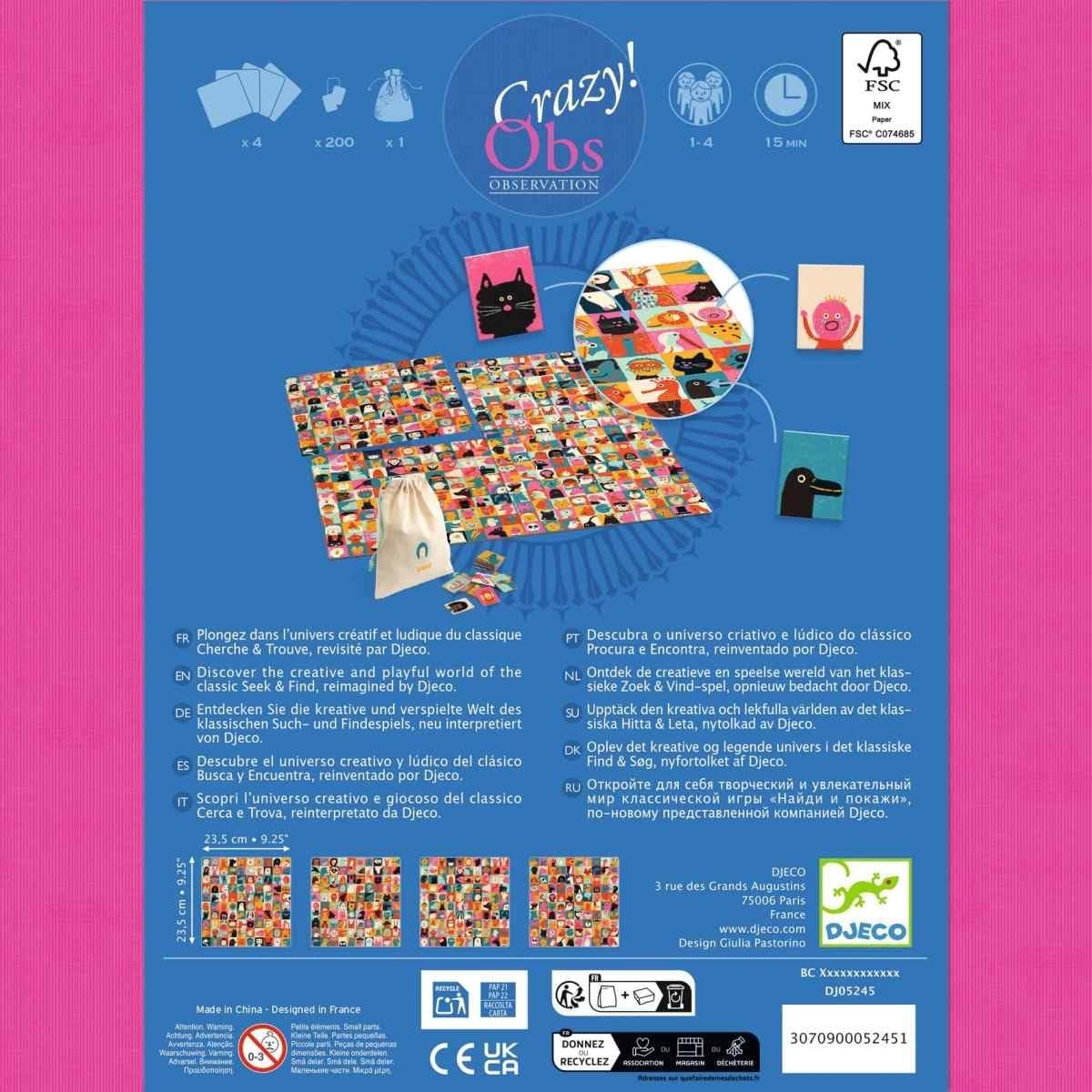 Djeco Crazy OBS - Scatola con foto