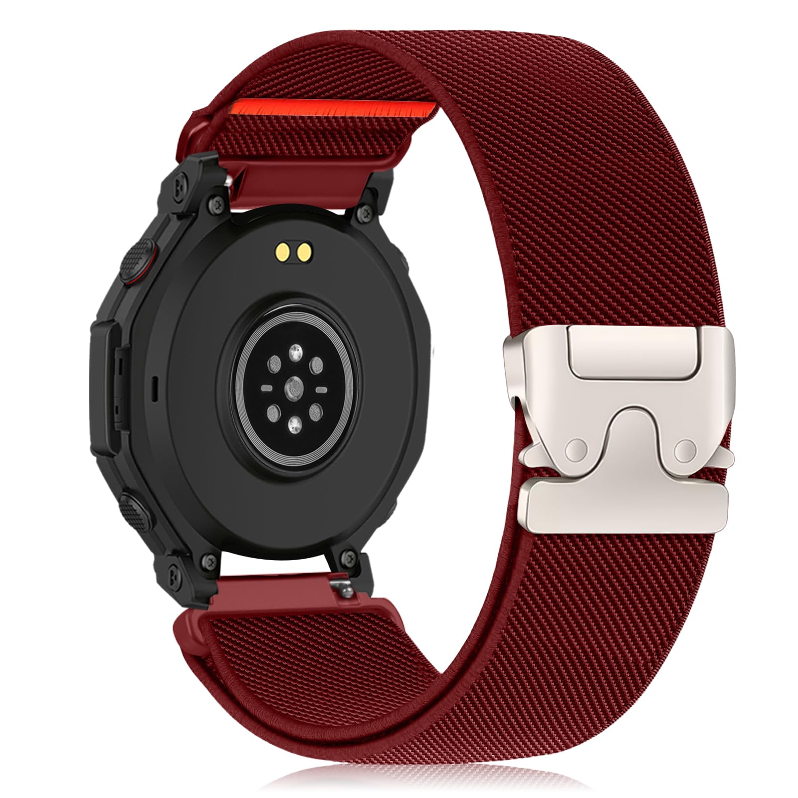 22mm Nylon Braided Strap Compatible with Amazfit T-Rex 3 Pro 48mm/Amazfit Balance 2/Bip 6/Balance/Bip 5/Cheetah Pro/GTR 4, Parachute Buckle Elastic Sport Band for GTR 3 Pro