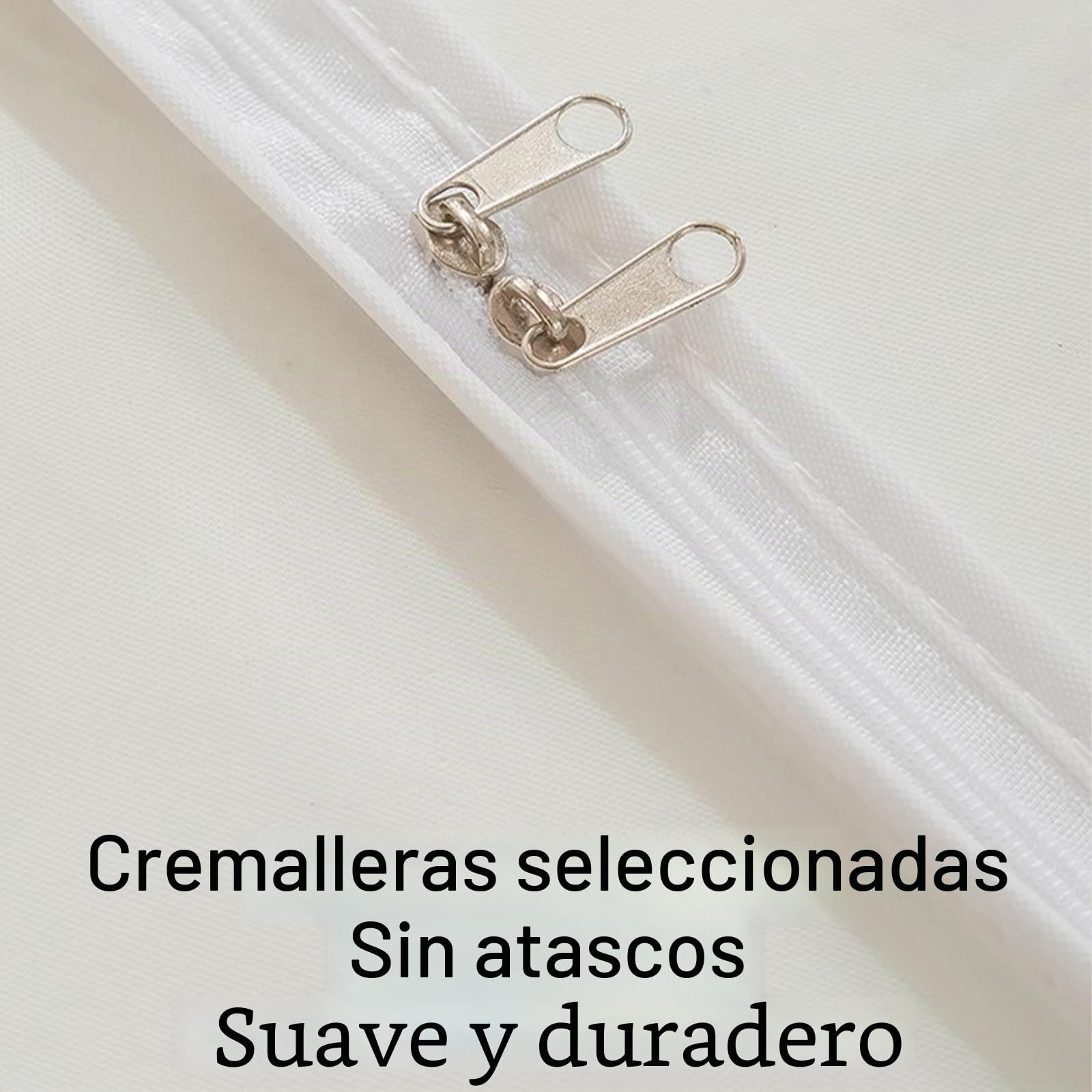 Fundas Ropa Armario de 150 CM de Alto, Funda Burro Ropa de Gran Capacidad para Colgar Ropa, Apta para Perchas de Doble Barra(White,200x90x150cm/79x35x59in)
