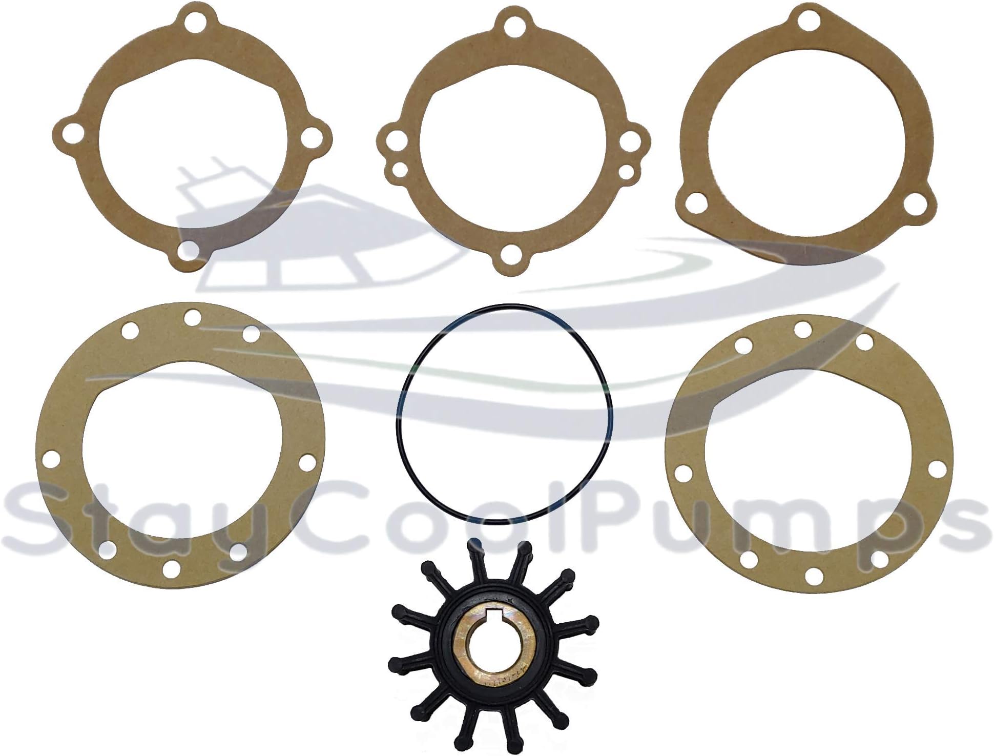 SCP-09959K Impeller Kit Replaces Sherwood 09959K, 11148 Jabsco 18838-0001