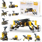 STEM 25-in-1 Éducation Jouets solaires pour les garçons 8-12 ans, DIY Science Kits Robots Jouets pour les âges 8-13, Bâtir des jouets Robotics Experiment Set Cadeaux d'anniversaire pour les enfants 8 9 10 11 12 13 14 ans et plus