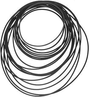 UKCOCO 50pcs Cassette Cassette Tape Recorder Belt Recorder Belts Music Cassette Tape Recorder Belts Cassette Tape Player Belts Cassette Recorder Rubber Belts Recorder Rubber Belts Black