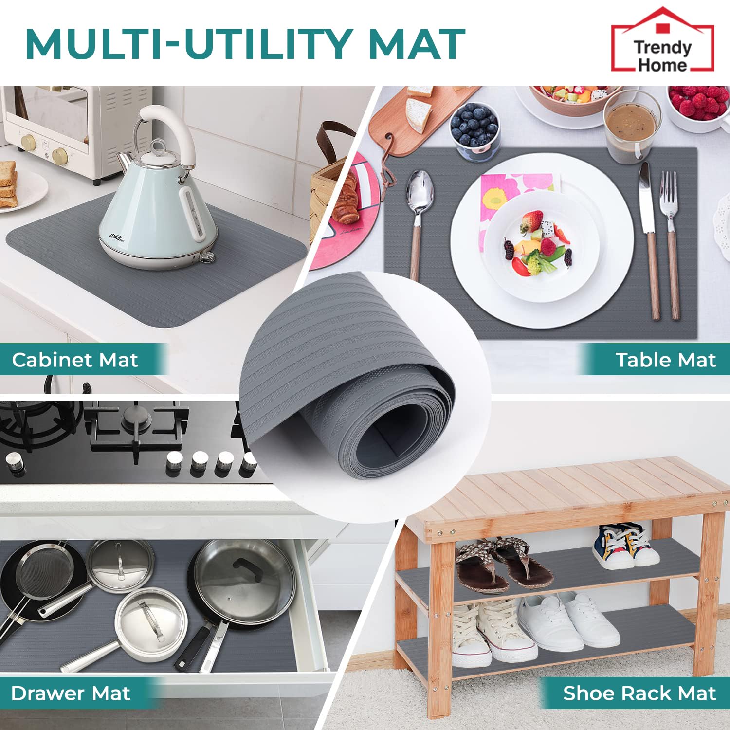 Anti-Slip Kitchen Mat - 5m Long, Non-Slip -5