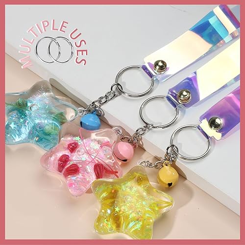 Miniatura 6 de Teenitor 60 llaveros divididos, llavero para manualidades, anillos de 1 pulgada a granel para manualidades, bricolaje, hogar, automóviles