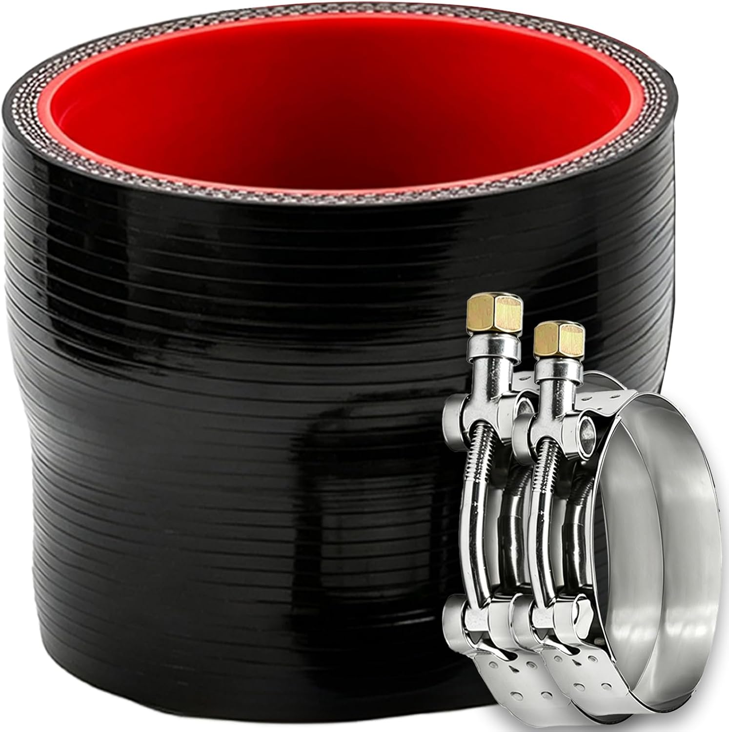 Straight Reducer Coupler ID 2 inch to 2.5 inch 4-Ply Silicone Hose Adapter