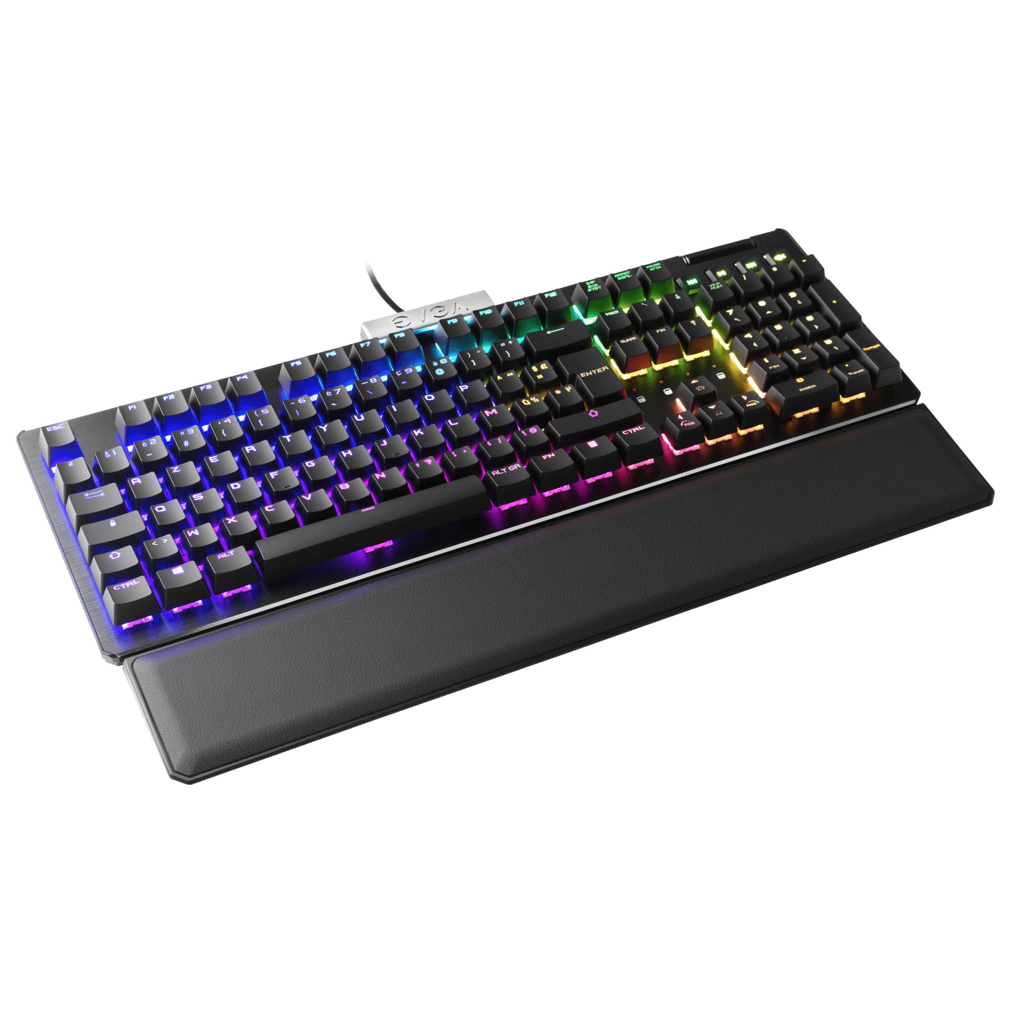 EVGA Z15 RGB Gaming Keyboard, RGB Backlit LED, Hot Swappable Mechanical Kailh Speed Silver Switches (Linear)