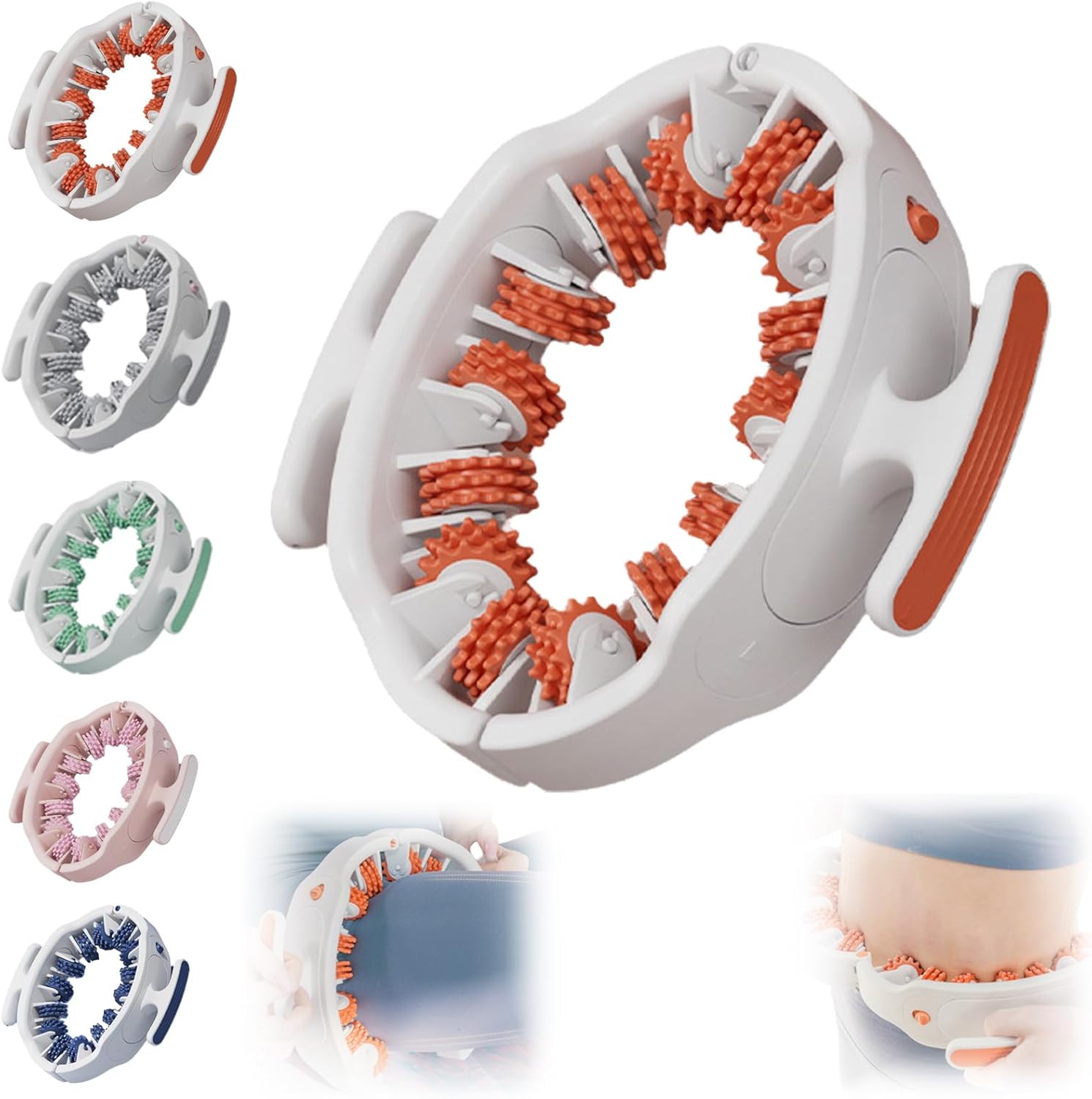 Soothesilk Anti Cellulite Massager Roller, Soothe Silk Massager, Deep Tissue Massager Roller for Legs, Arms & Back, Handheld Rollers for Relaxing Body Care (Orange)