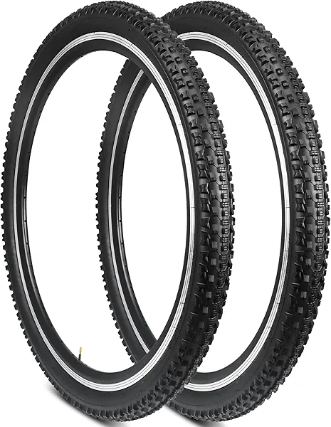 MAKELEN 2 Pack Mountain Bike Tire 26" 27.5" 29" Lightweight 30 TPI Strong Grip Compatible Replacement Bicycle Tire for MTB Mountain Bicycle City Bike Black