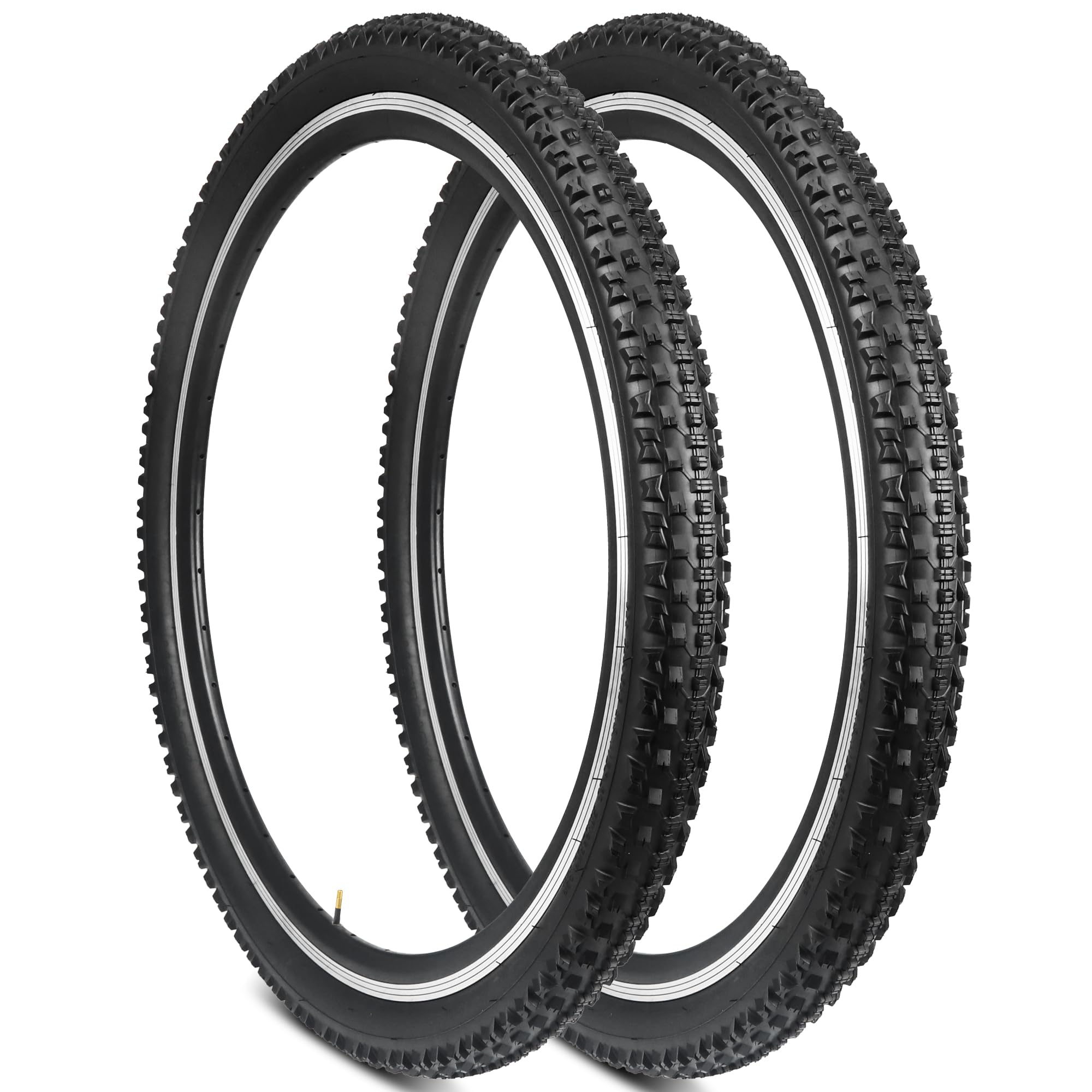 Lot de 2 pneus de vélo de route 26/27,5/29 x 2,1"