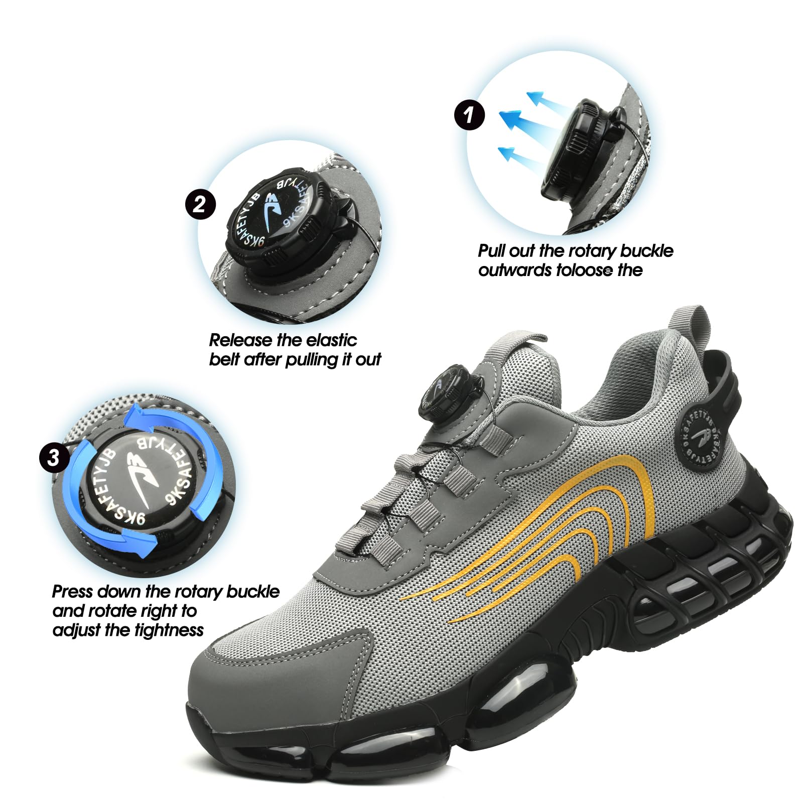 Scarpe Antinfortunistiche Uomo Donna Scarpe da Lavoro Traspiranti Leggere Comode con Punta in Acciaio 36-46 EU