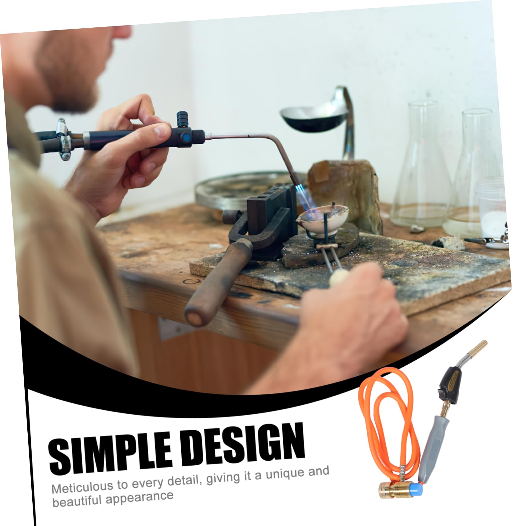 Unomor Handheld Propane Torch Gas Torch with Hose Heavy Duty Burner for Roofing and Repair