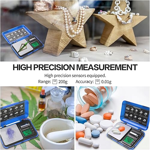 Miniatura 6 de Báscula de tiro con arco de doble unidad y pantalla HD, escala digital LCD de flechas de bolsillo, escala de 7.05 oz x 0.00 oz de gramos, mini