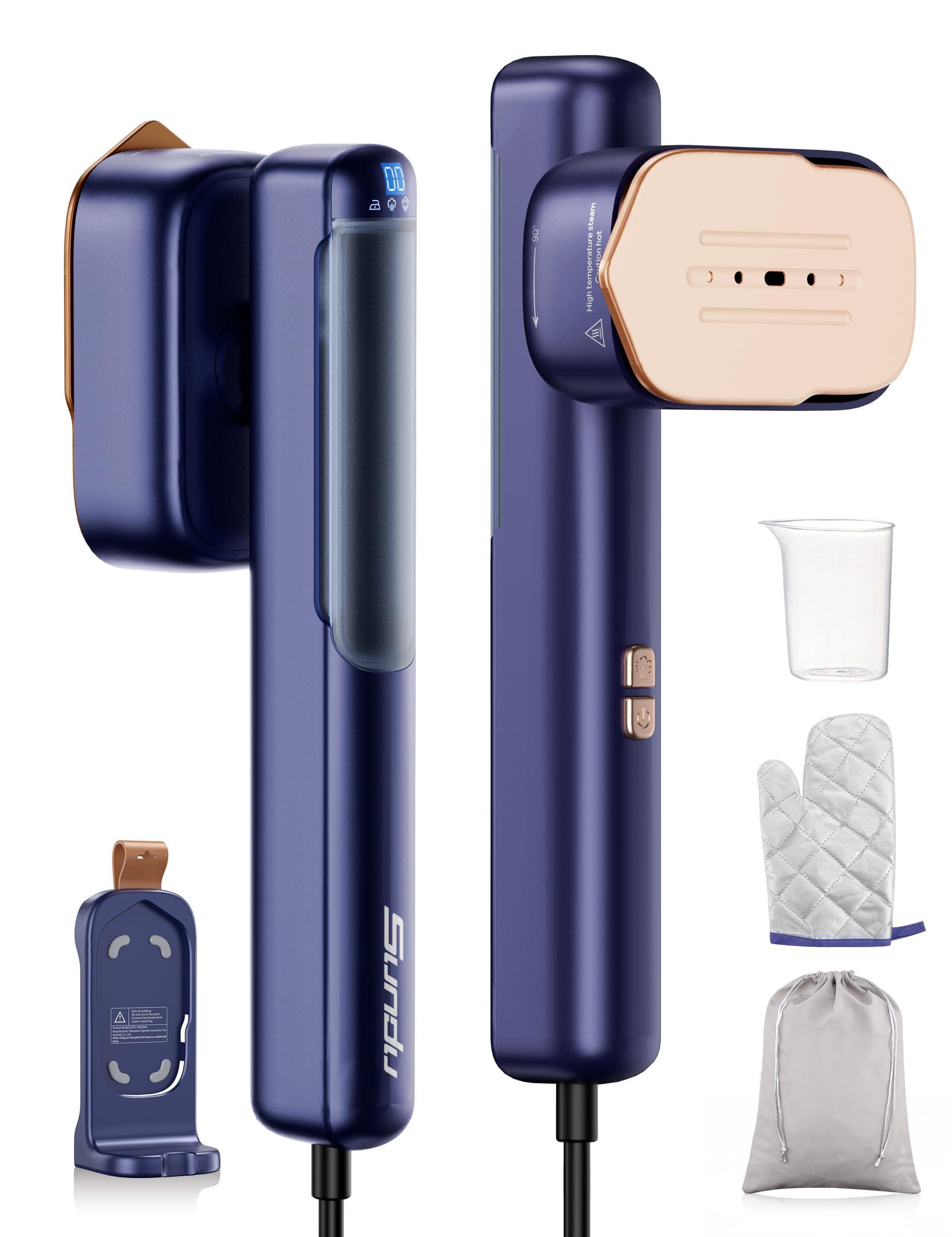 Planchas de vapor inteligentes Vaporizador de mano para ropa Adaptación de voltaje global Tamaño de la palma de la mano Ligero 0 8 lb Modos de vapor duales Eliminador de arrugas fácil Apagado automático para viajes Hogar 100 240 V