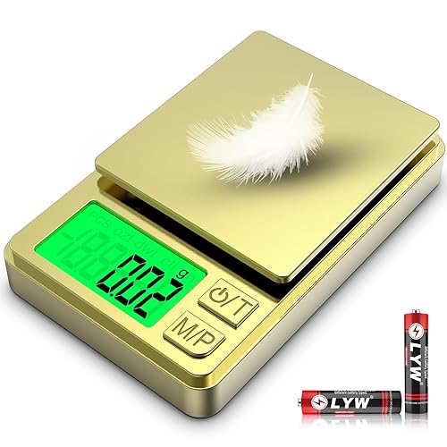 Mik-Nana Báscula digital de bolsillo, 17.64 oz x 0.00 oz, escala de gramos de alta precisión, báscula electrónica portátil con cubierta protectora,