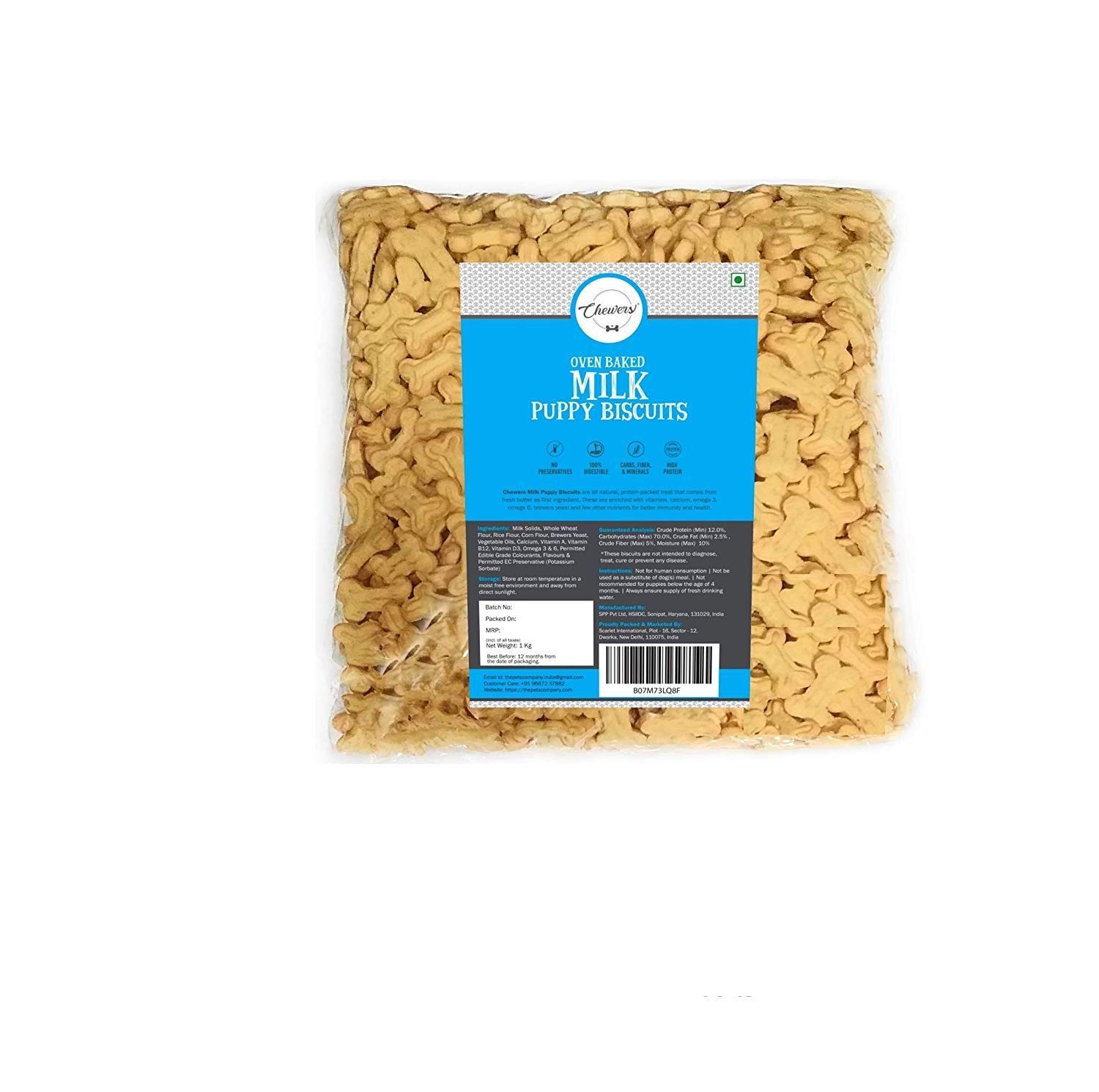 Chewers Oven Baked Milk Puppy Biscuits, Calcium Rich Dog Treat 1 Kg (Pack of 2) (B07WHT3THV) Amazon Price History, Amazon Price Tracker